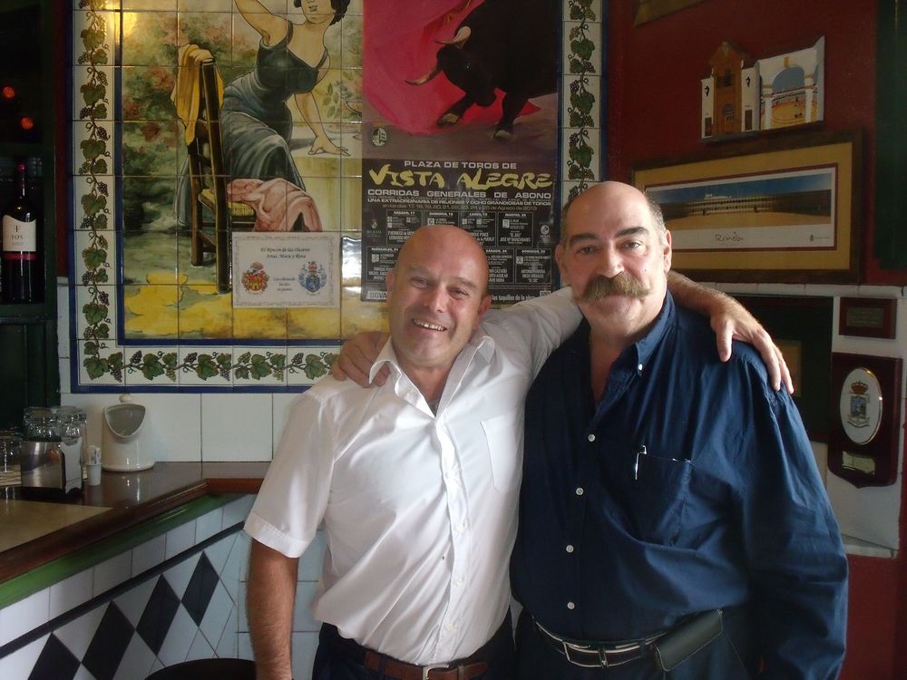 Con el actor Tomás Sáez