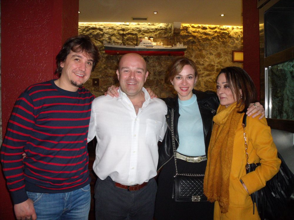 Con Marta Hazas y Javier Veiga
